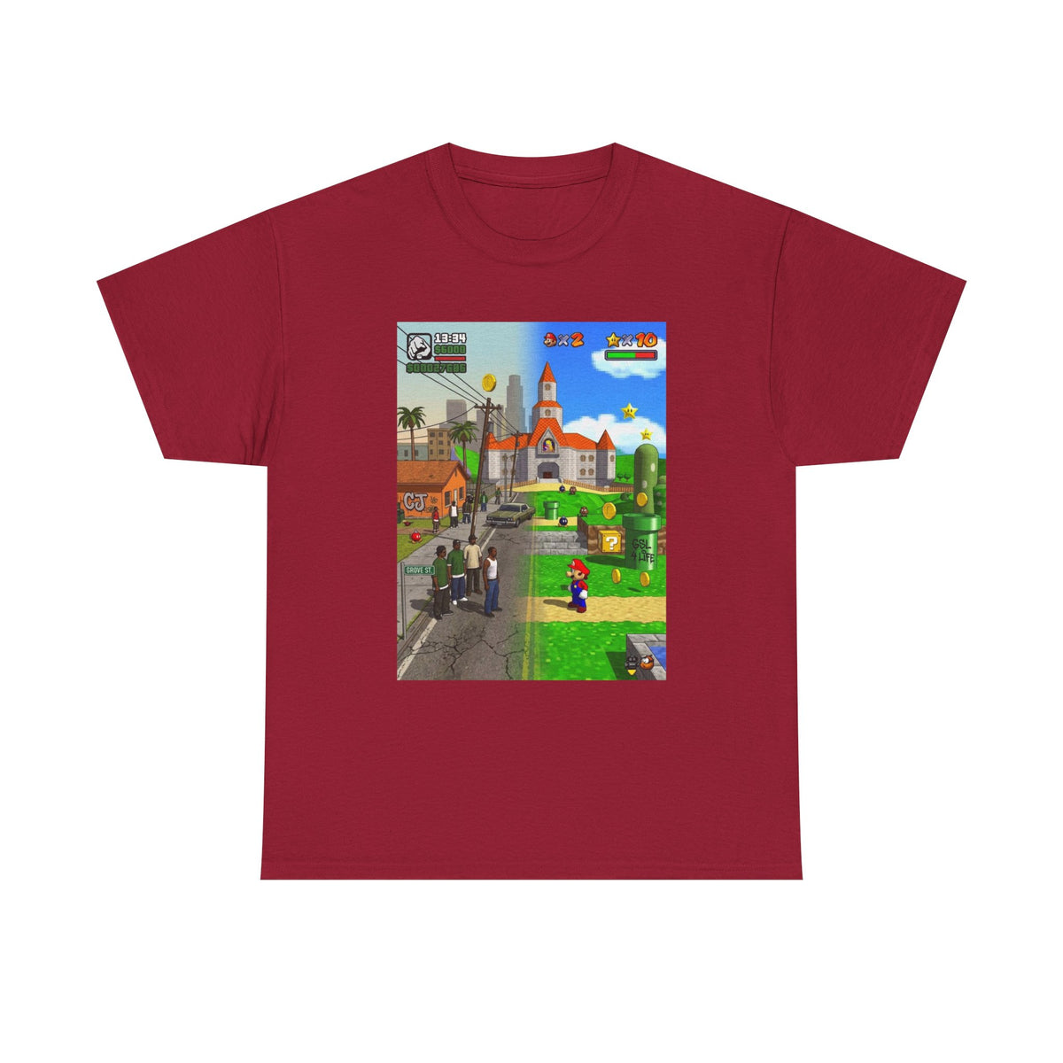 GTA San Andreas Meets Mario Mashup Tee