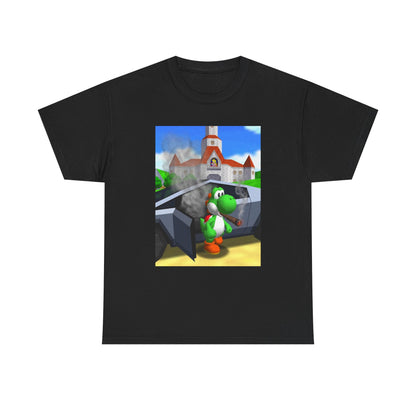 Yoshi Puffing Blunt At Peach's Castle