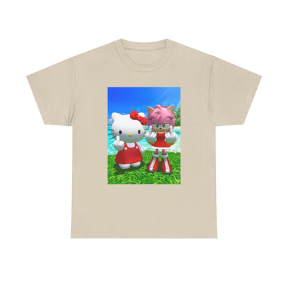 Hello Kitty and Amy Flipping Off Tee