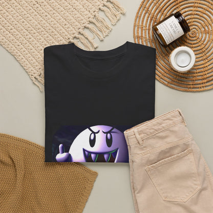 Edgy Ghost Flipping The Bird Tee