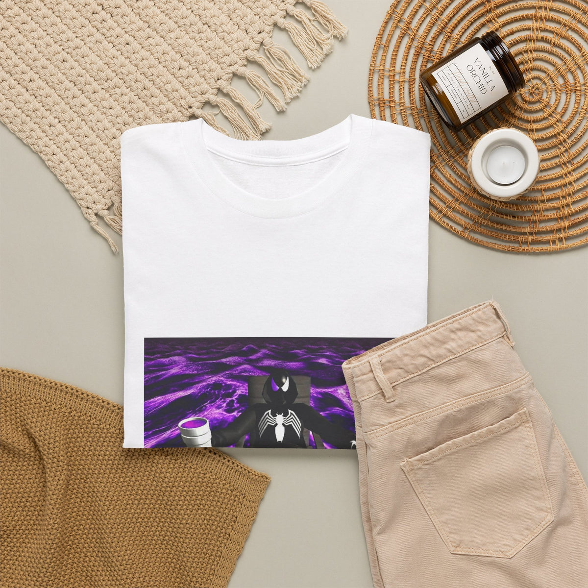 Black Spider-Man Chillin' With Lean Cup Tee