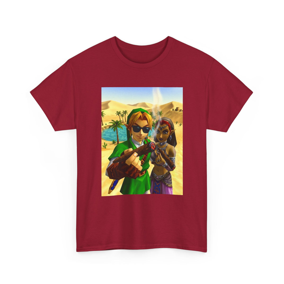 Link And Nabooru Smoking In Desert Tee