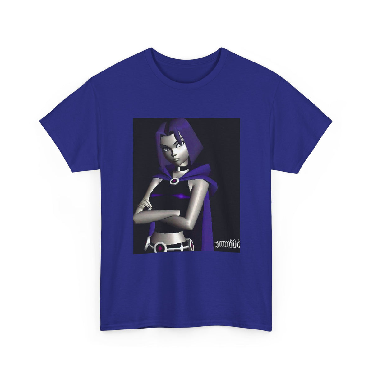 Pixelated Raven Standing Arms Crossed Tee