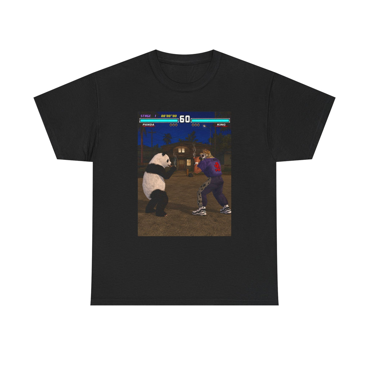Panda And King Smoking Cigars Street Fight Tee