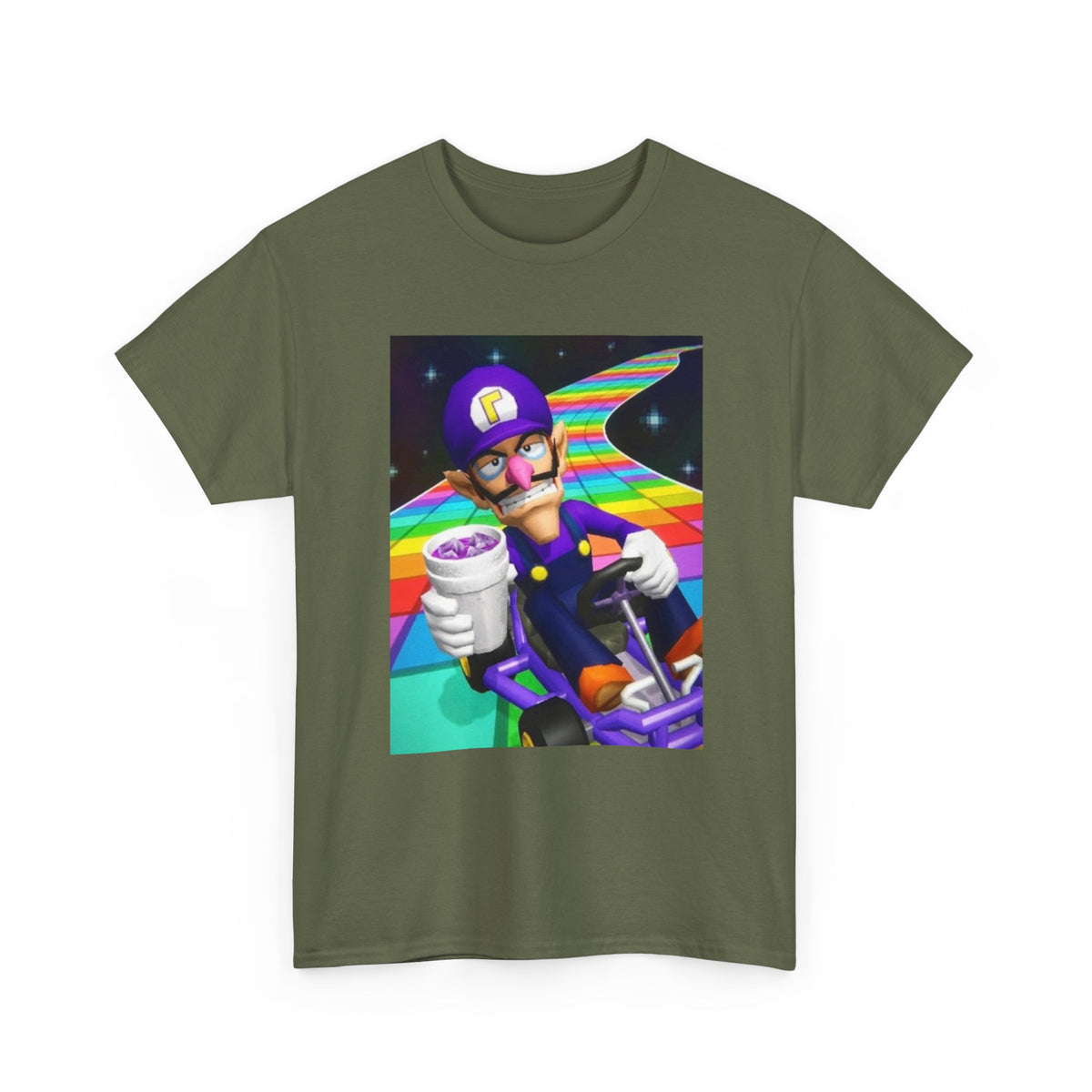 Waluigi Karting With Purple Drank Tee