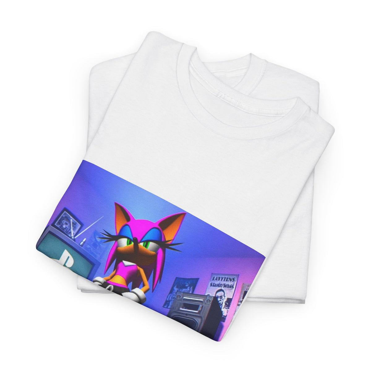 Pink Sonic-Style Character In Y2K Drip