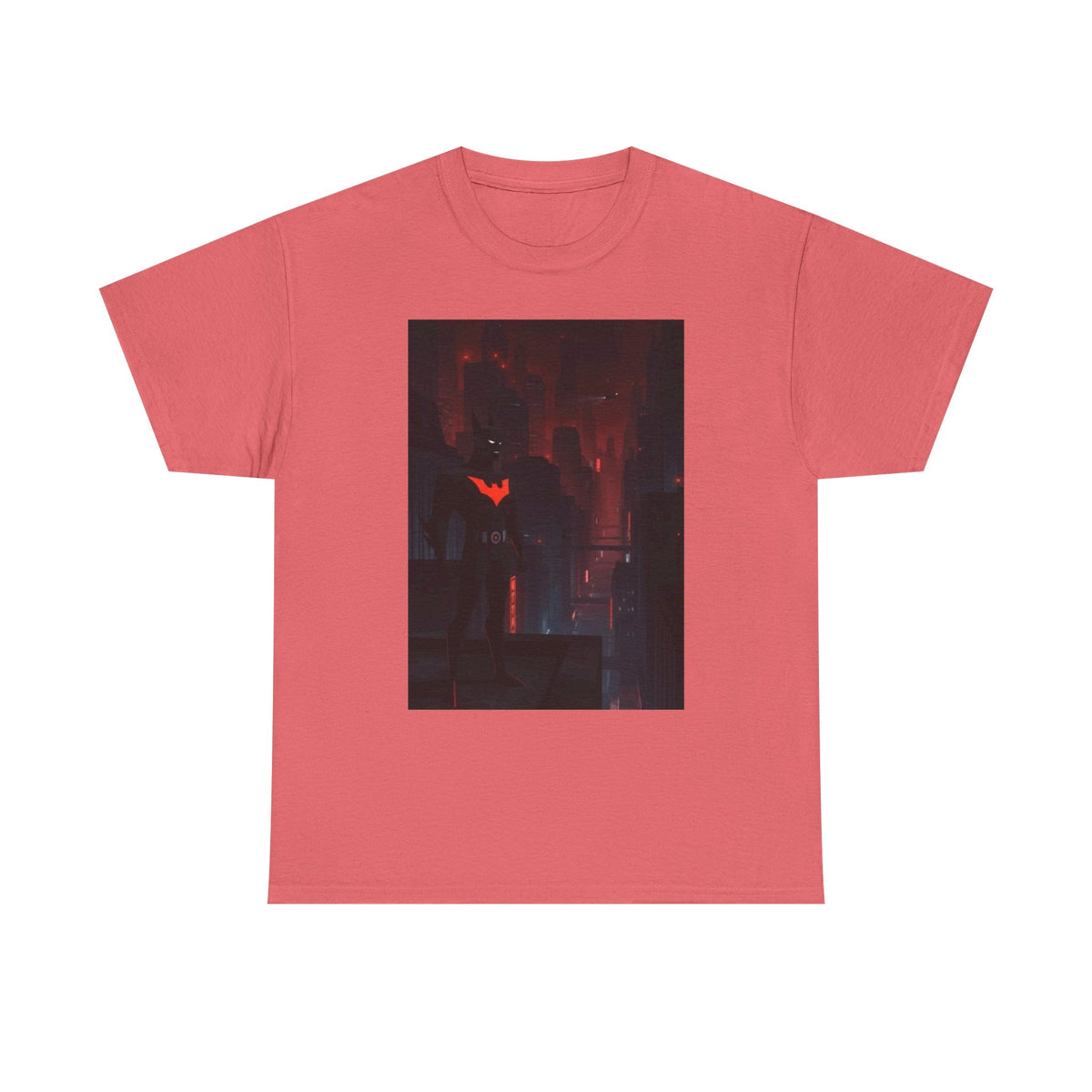Cyberpunk Bat Hero In Neon City Tee