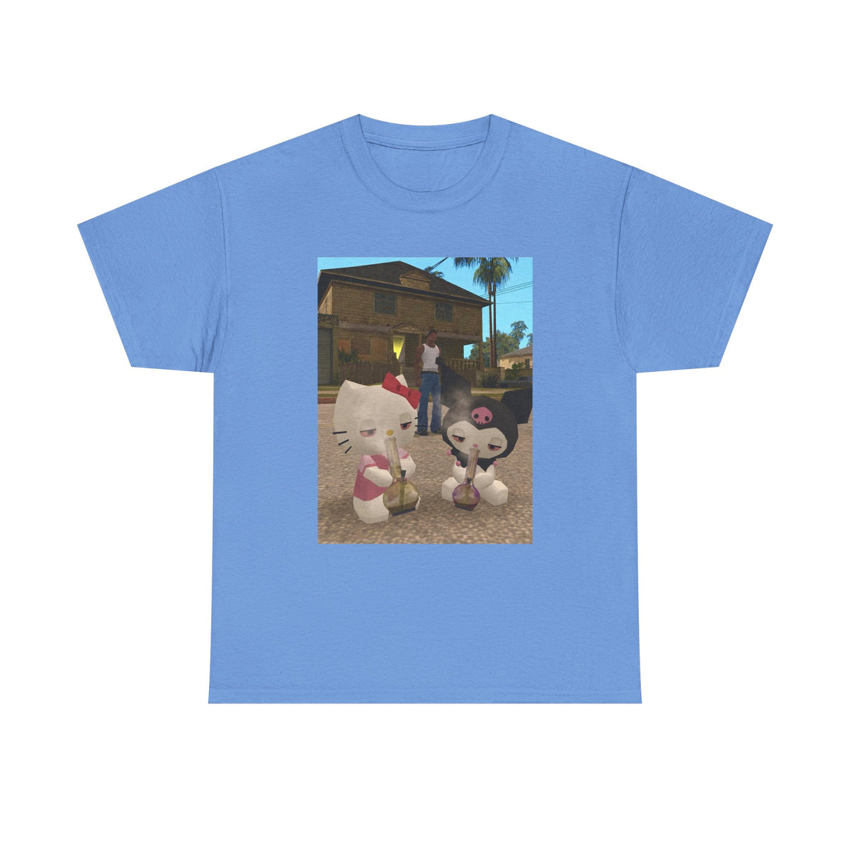 CJ And High Sanrio Characters In Grove Street Tee