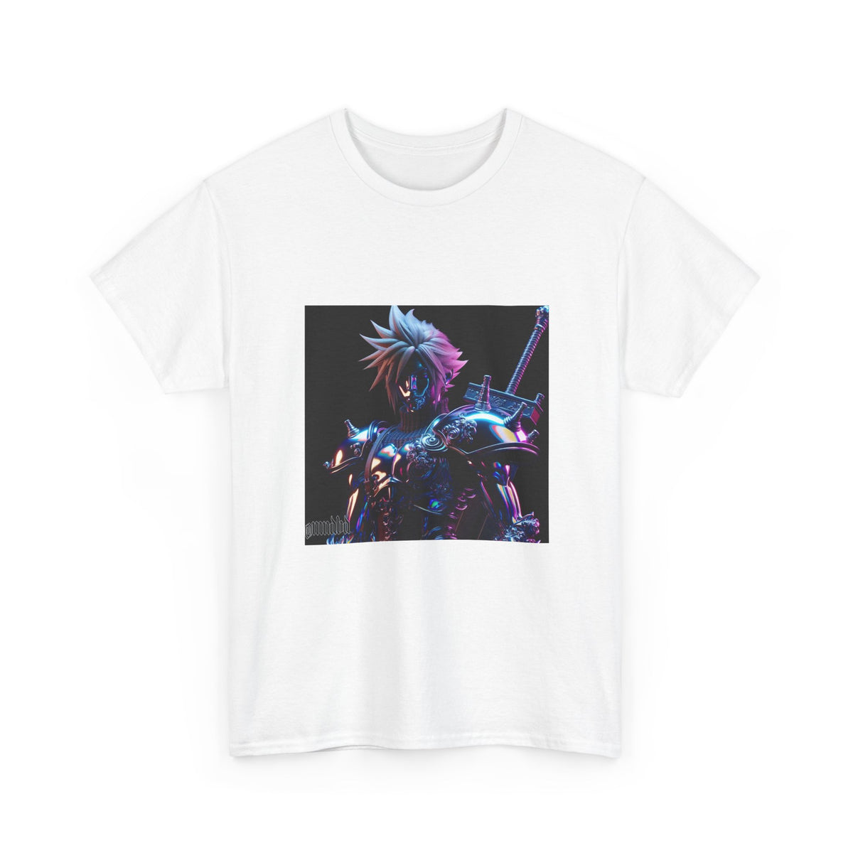 Cyberpunk Warrior With Spiked Hair Tee