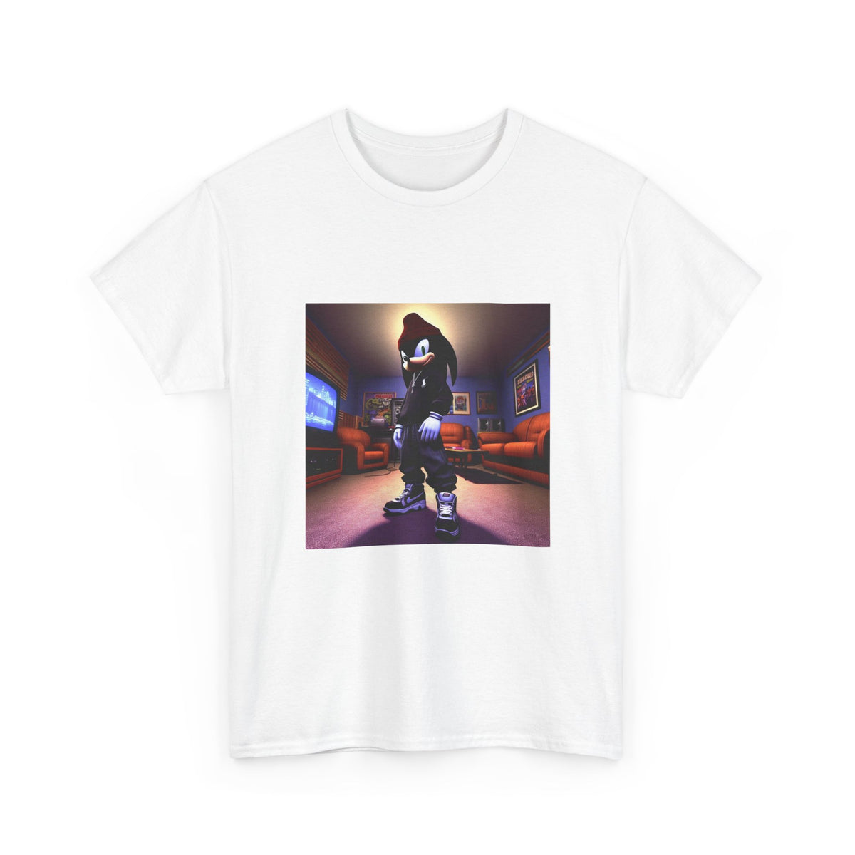 Edgy Hedgehog In Streetwear Drip Tee