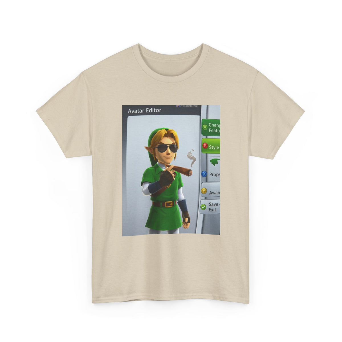 Hylian Hero Smoking A Stogie Tee
