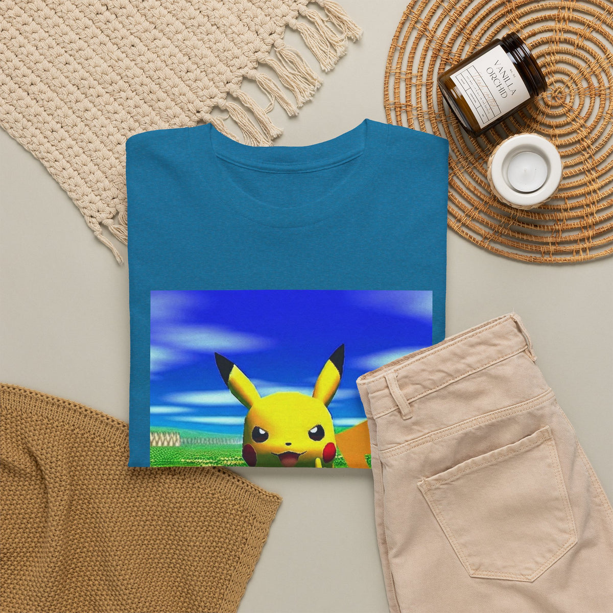Pikachu Giving The Finger On A Bench
