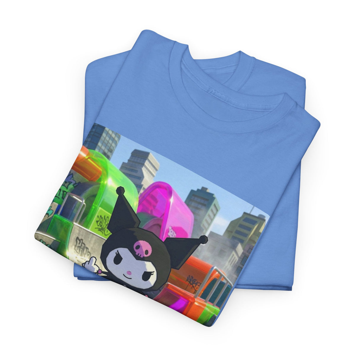 Skater Kuromi Giving The Finger Tee