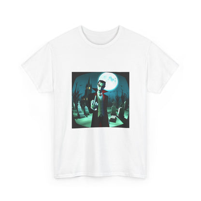 Vampire Giving The Finger In Cemetery Tee