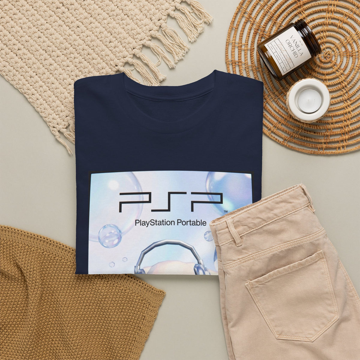 Cinnamoroll Gaming With A PlayStation Portable
