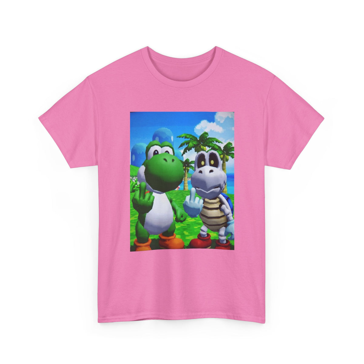 Yoshi And Dry Bones Flipping The Bird Tee