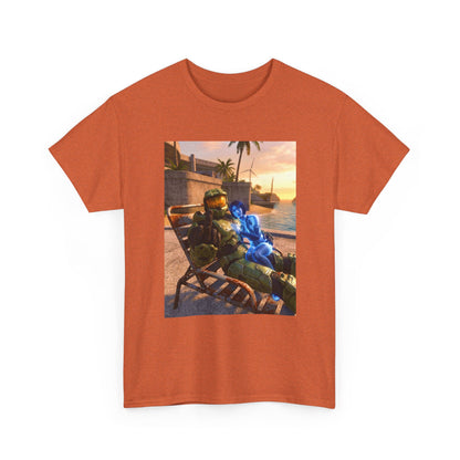 Master Chief Chilling With Cortana Beachside