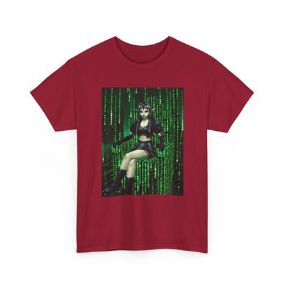 Cyberpunk Elf Queen In The Matrix City Tee