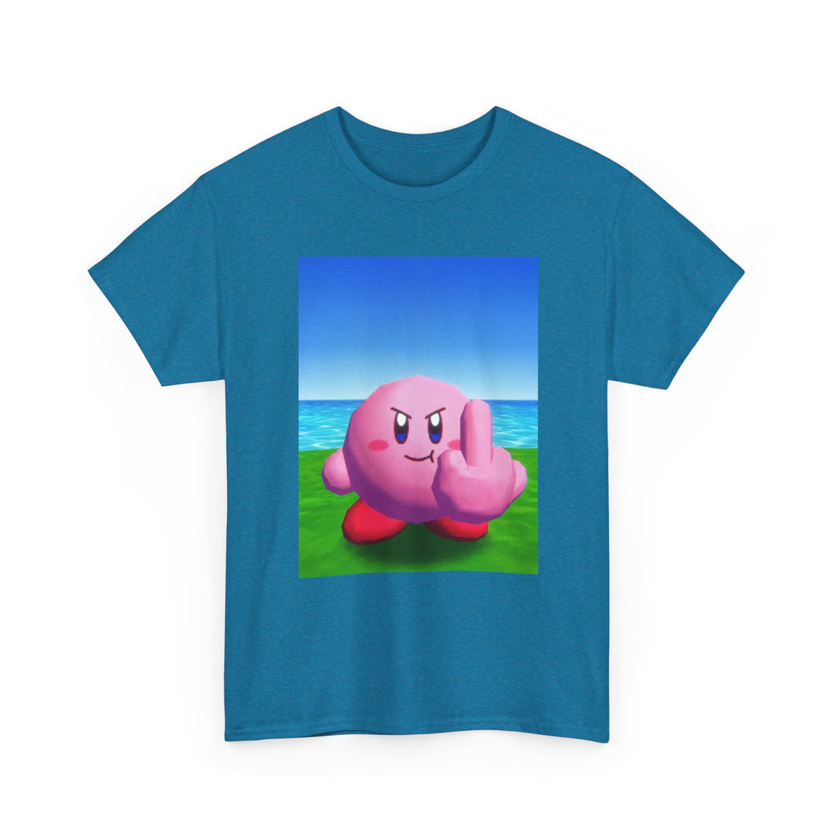Kirby Flipping The Bird Beach Tee