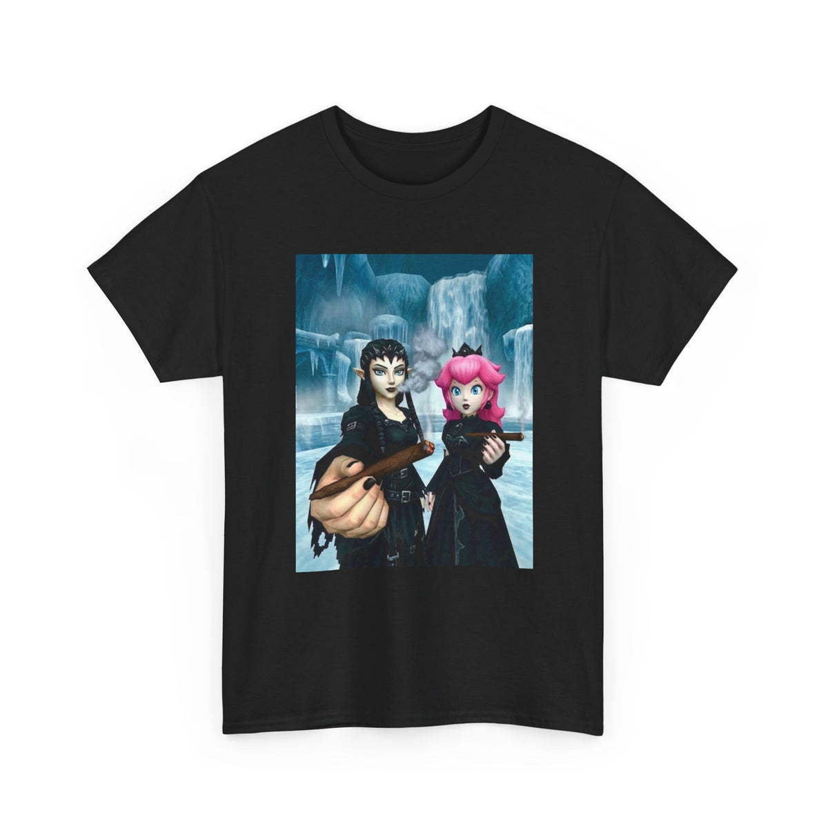 Goth Elven Princess And Peach Smoking Blunts