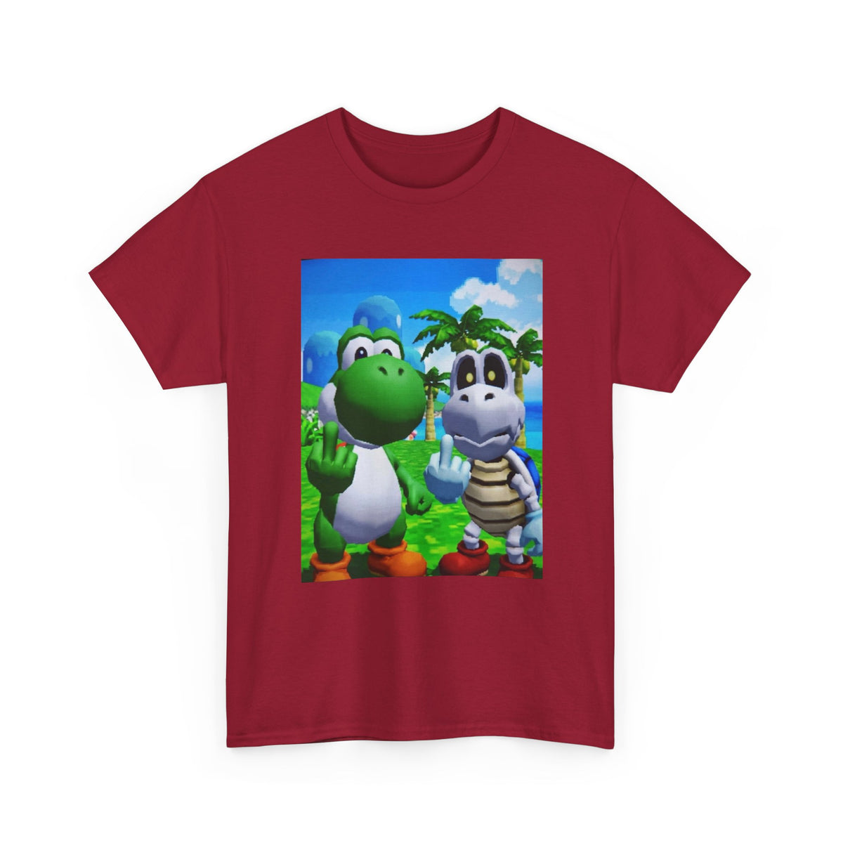 Yoshi And Dry Bones Flipping The Bird Tee