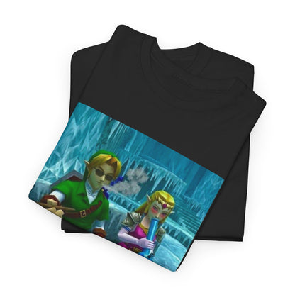 Link And Zelda Chilling In Ice Cavern
