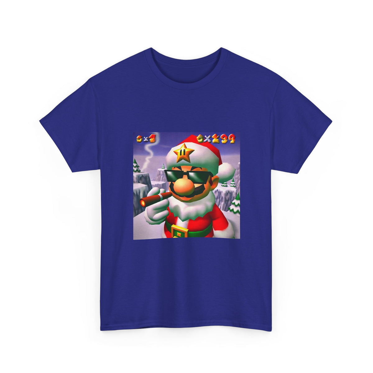 Cool Mario Santa Smoking Cigar Tee