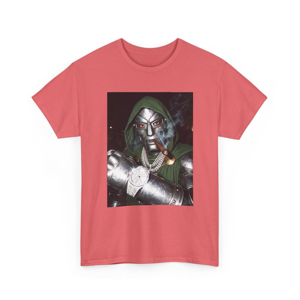 Masked Villain Smoking Cigar Checking Watch