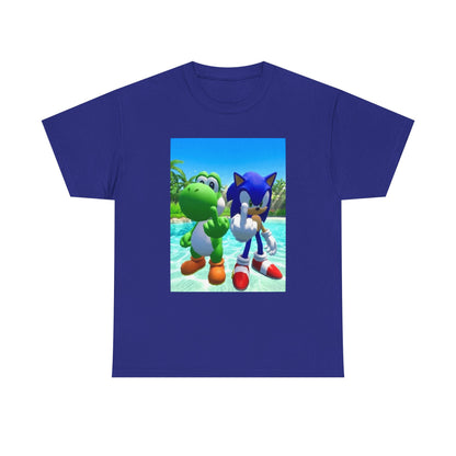 Yoshi And Sonic Flipping Off Tee