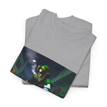 Skater Link Smoking In Dark Alley Tee