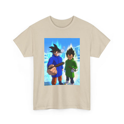 Goku And Vegeta Smoking In Snowy Scene Tee