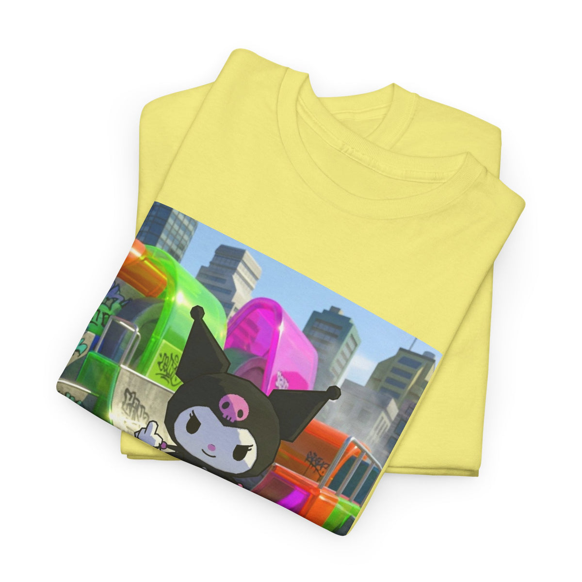 Skater Kuromi Giving The Finger Tee