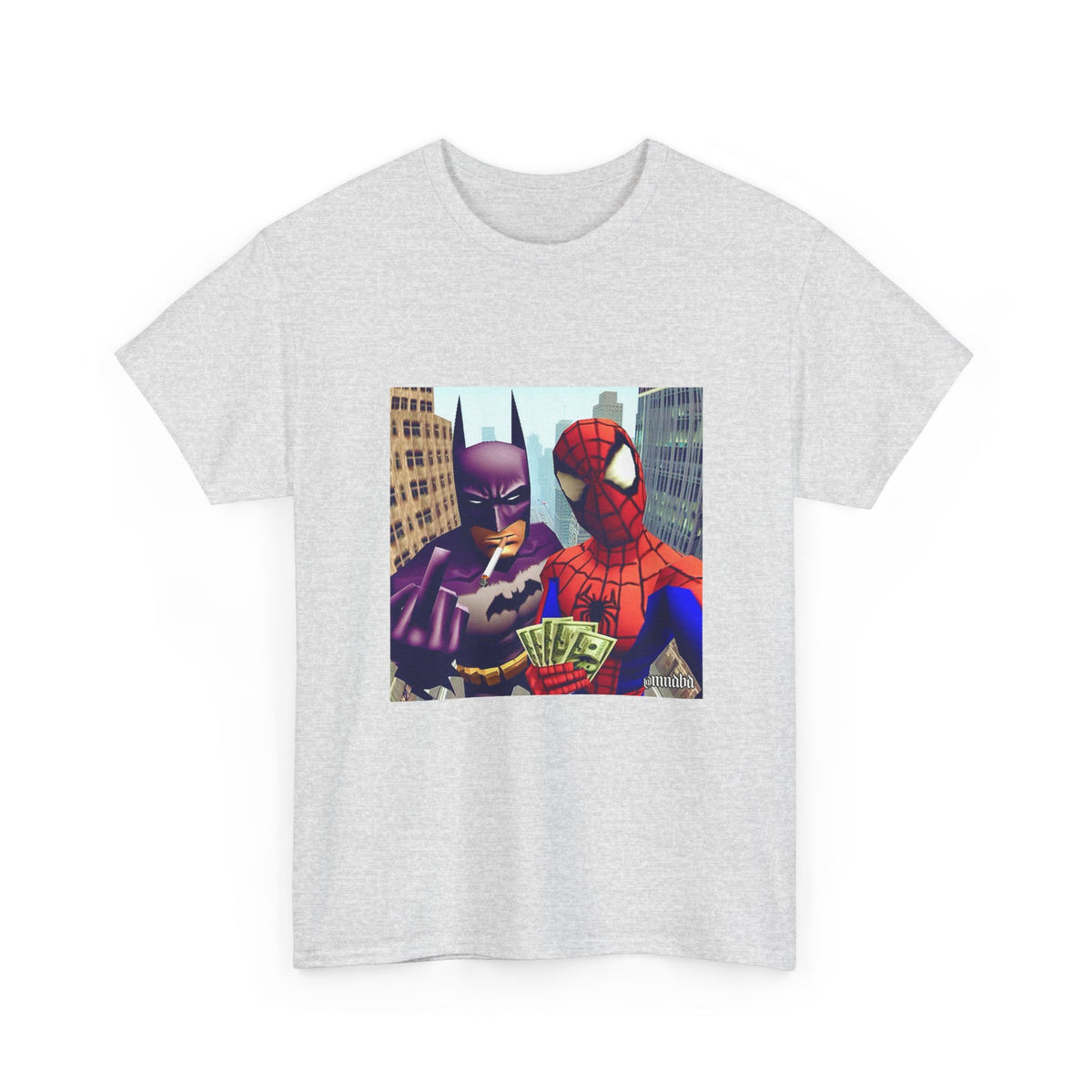 Batman Smoking, Spidey With Stacks Tee