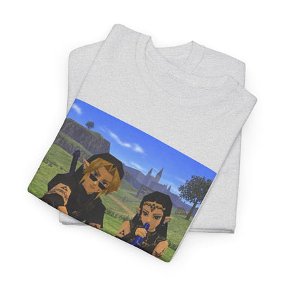 Dark Link And Dark Zelda Chilling Campfire Tee