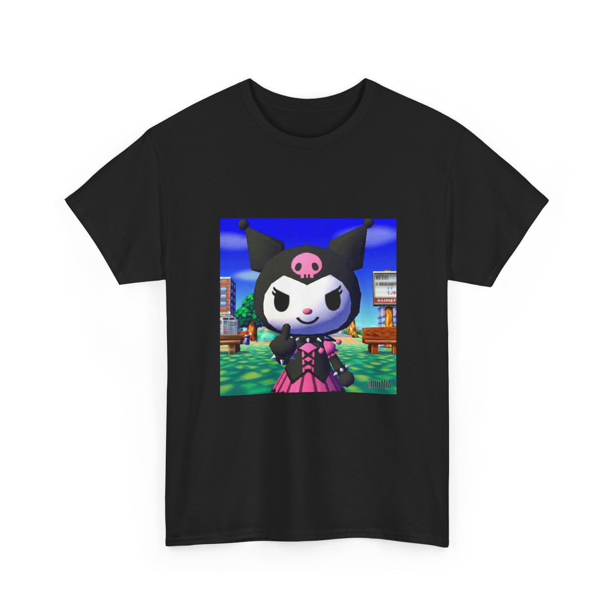 Kuromi Flipping The Bird In Animal Crossing
