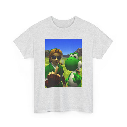 Link And Yoshi Smoking With Attitude Tee