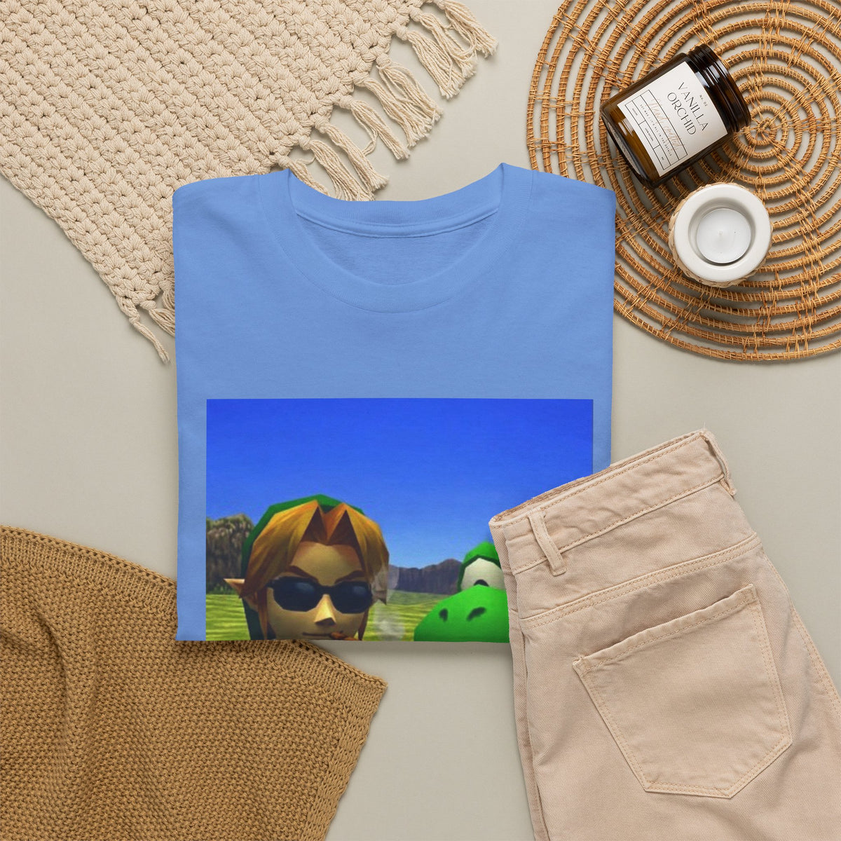 Link And Yoshi Smoking With Attitude Tee