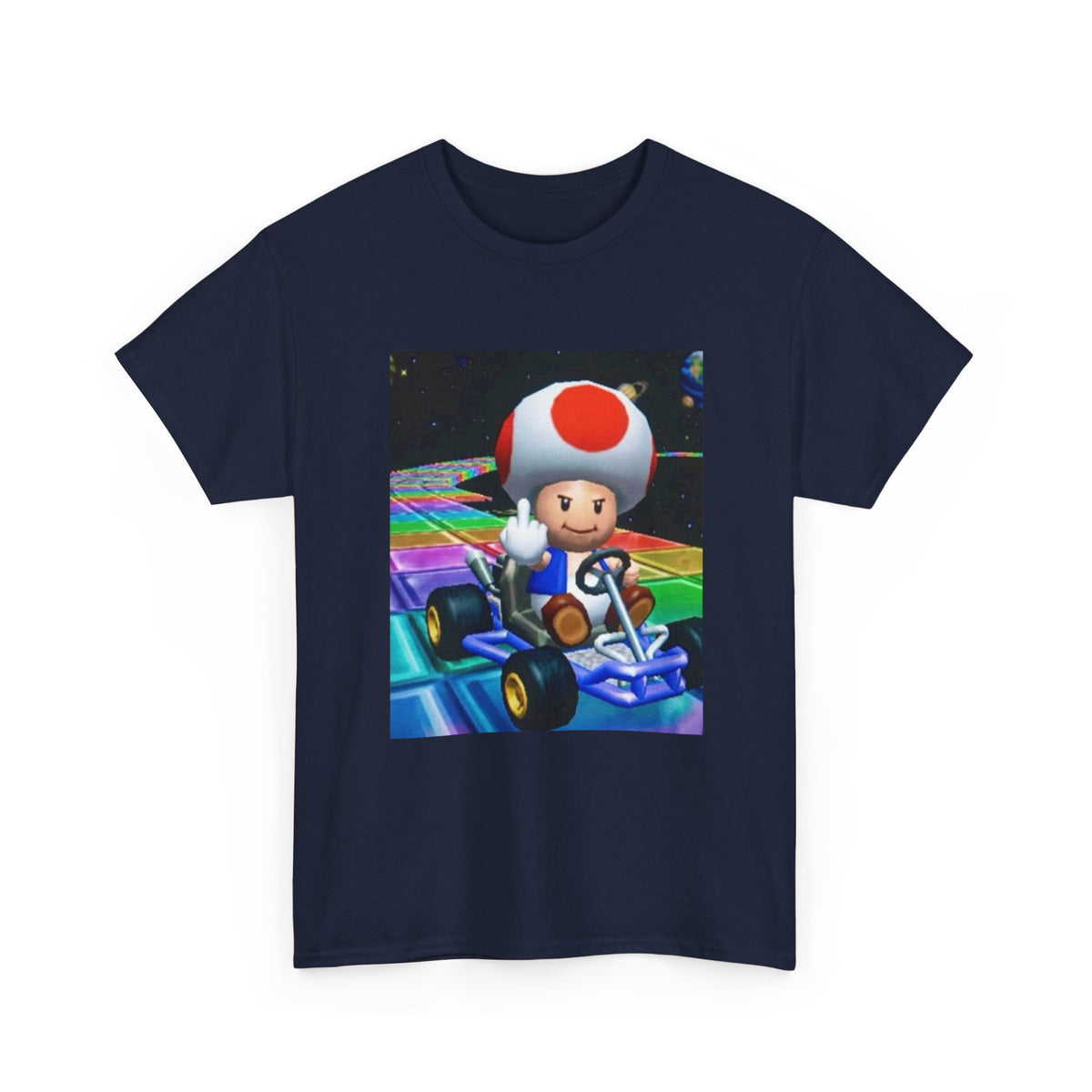 Toad Flipping The Bird On Rainbow Road