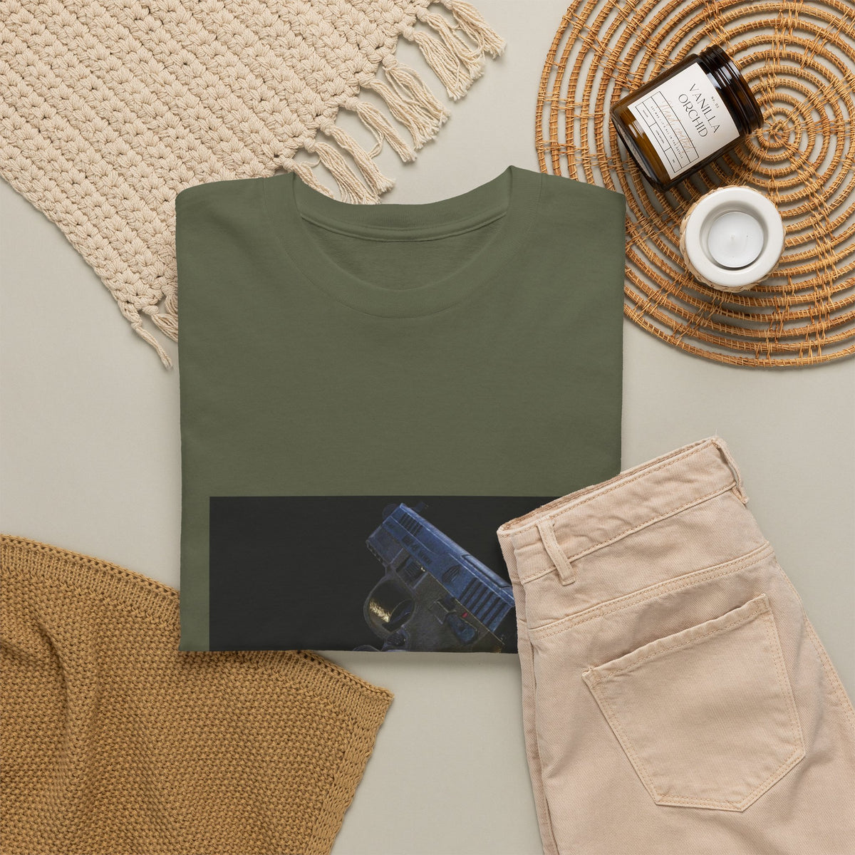 Echoed Green Graphic Tee