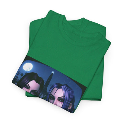 Gothic Gals Smoking In Cemetery Tee