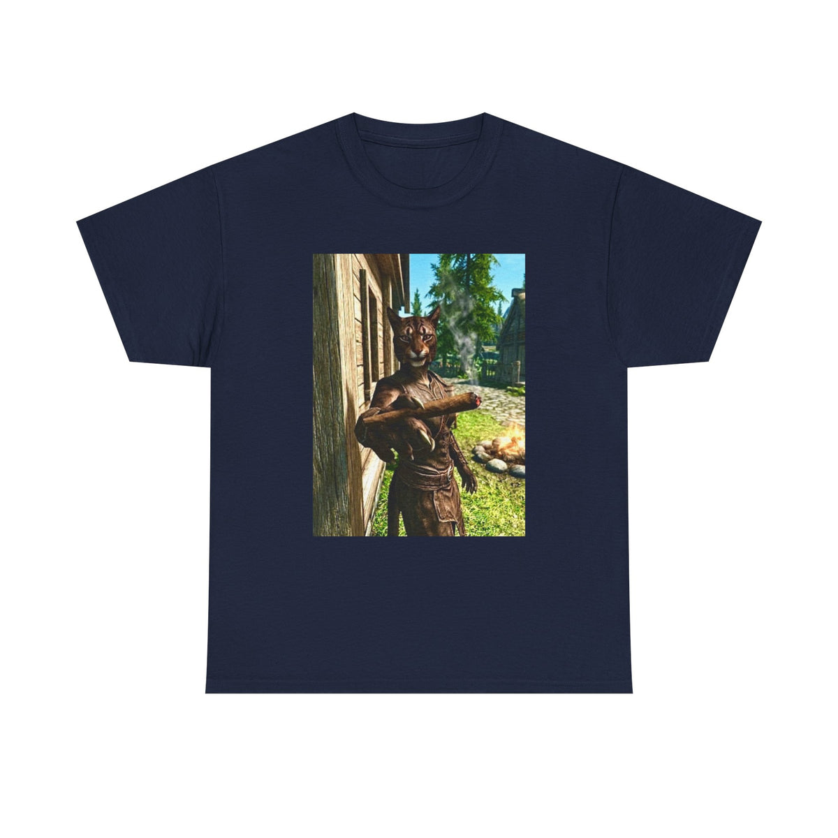 Khajiit Taking A Big Hit Tee