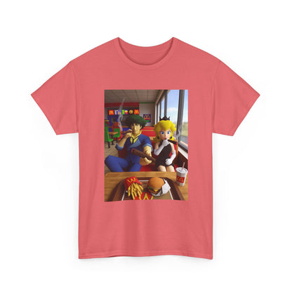 Spike and Peach Smoking Fast Food Tee