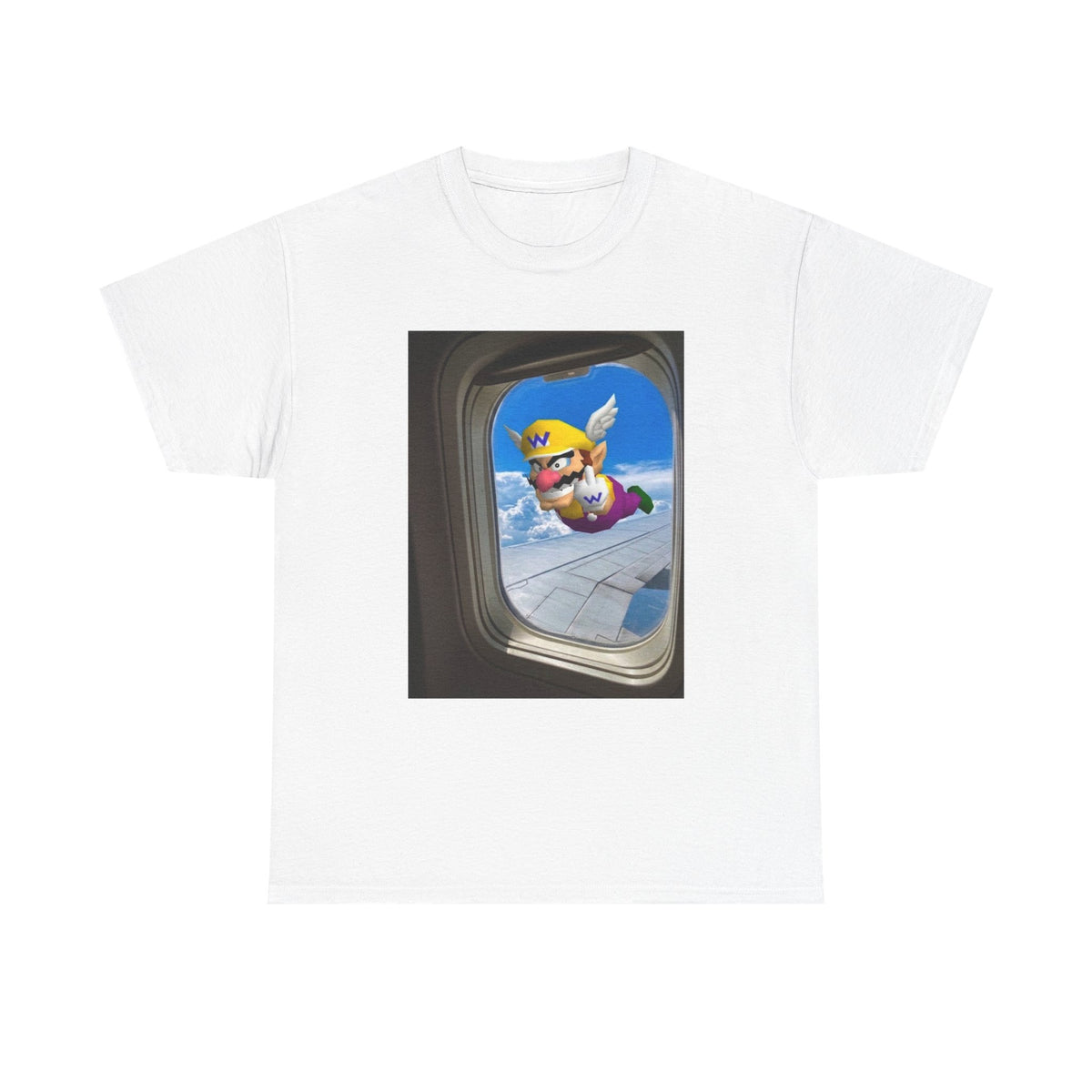 Wario Giving The Finger On A Plane Tee