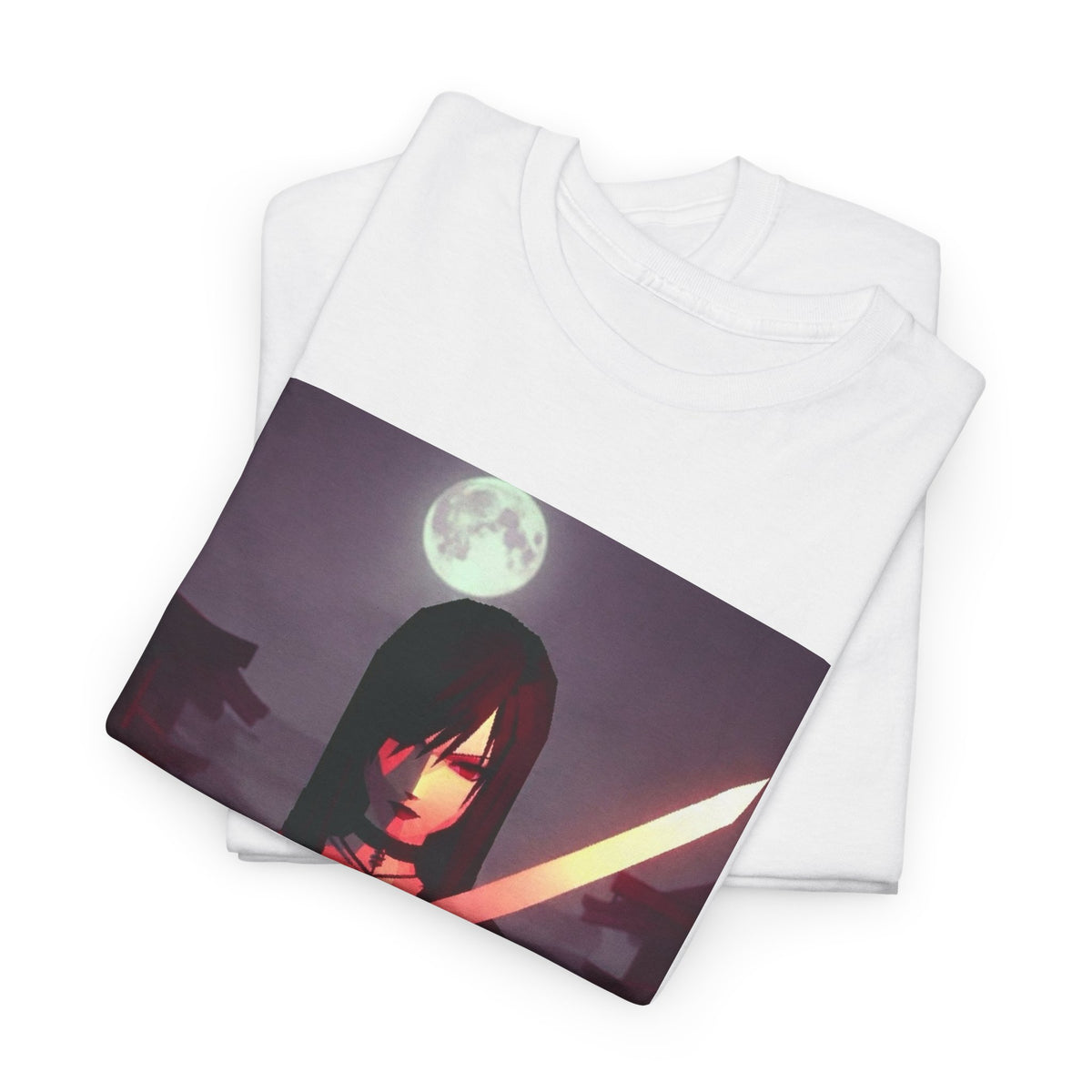 Samurai Warrior With Glowing Katana Tee