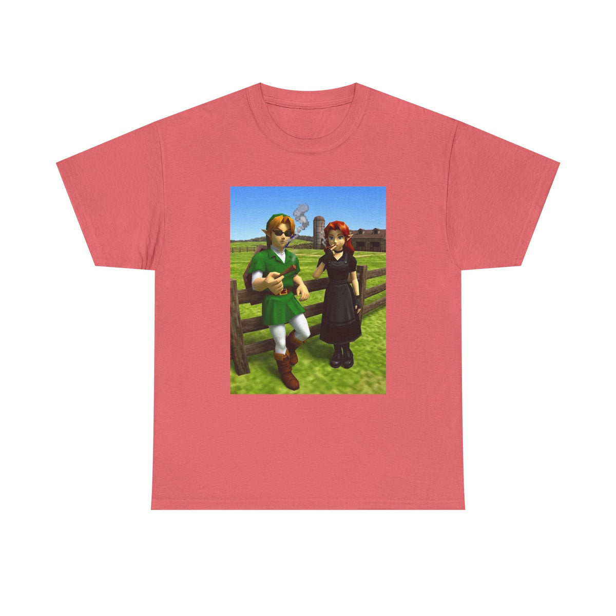 Link And Malon Smoking On The Farm Tee