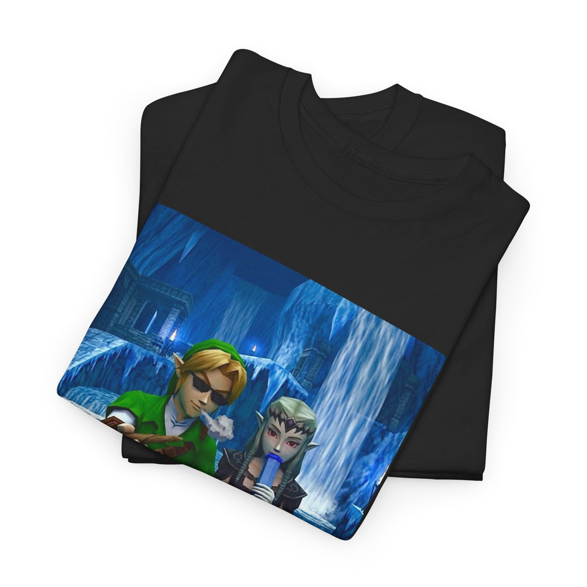 Stoner Link and Zelda Chillin' in Zora's Domain
