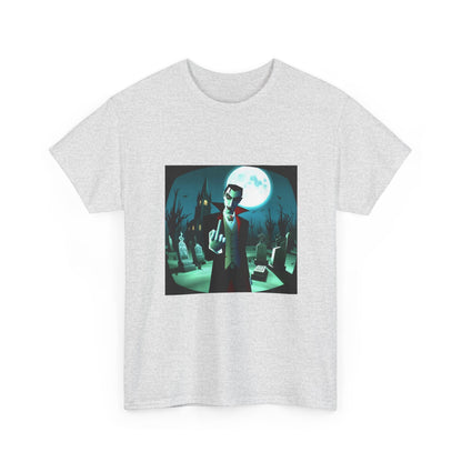Vampire Giving The Finger In Cemetery Tee