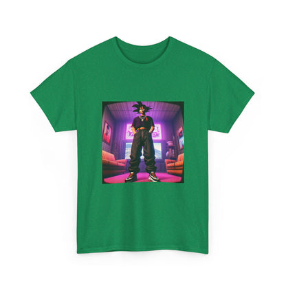 Goku Drip Standing Tall In Neon Room