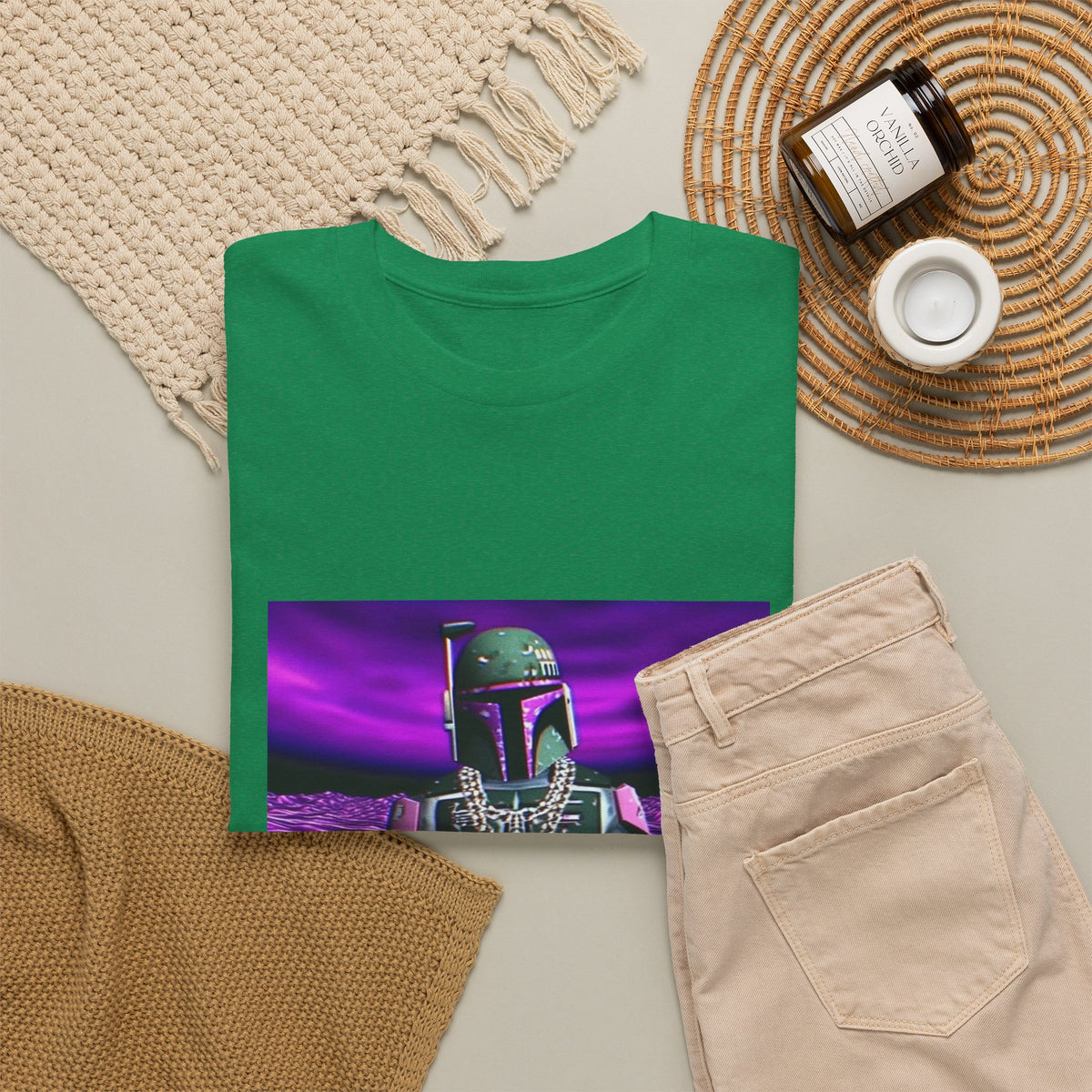 Boba Fett Sipping Purple In A Hypnotic Realm