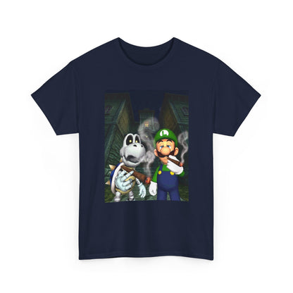 Luigi And Dry Bones Smoking In Spooky Mansion
